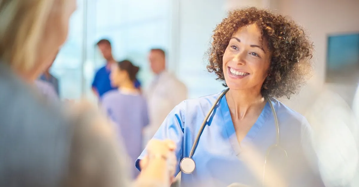 Healthcare professional in a modern clinical setting